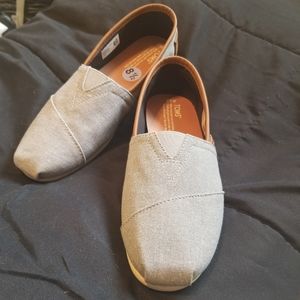 Toms | Frost Grey Espadrille Slip-Ons (Like New)